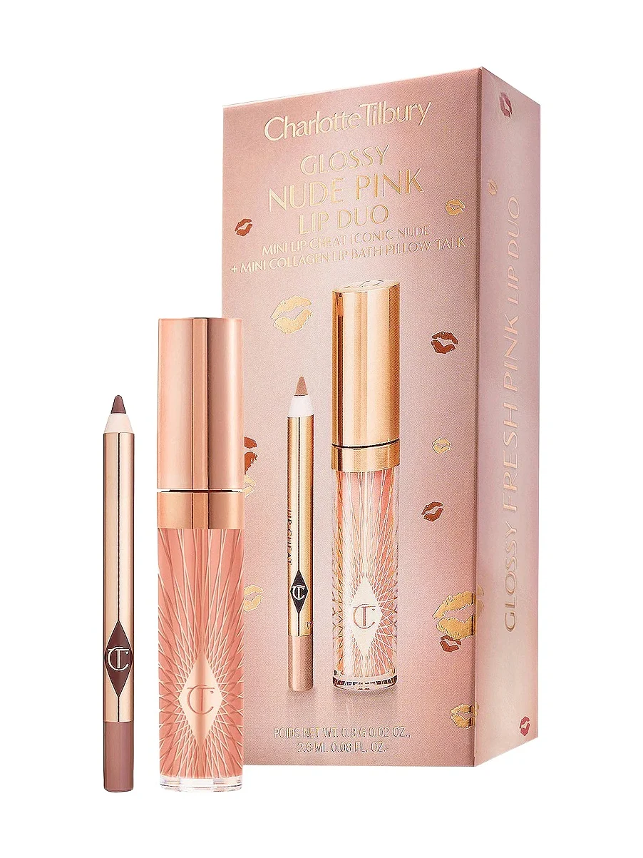 Charlotte Tilbury Glossy Nude Pink Lip Duo