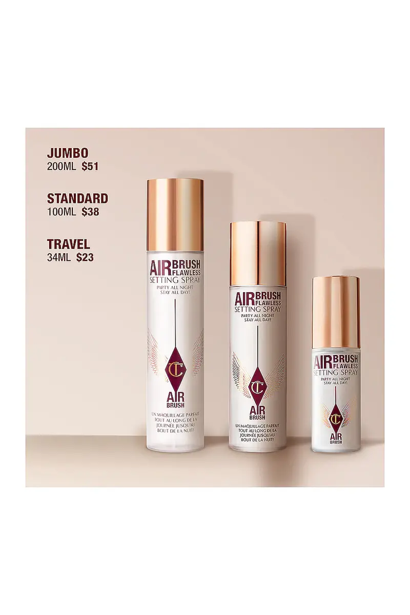 Charlotte Tilbury Airbrush Flawless Setting Spray 200ml | Thumbnail 3 Charlotte Tilbury Airbrush Flawless Setting Spray 200ml | Thumbnail 3