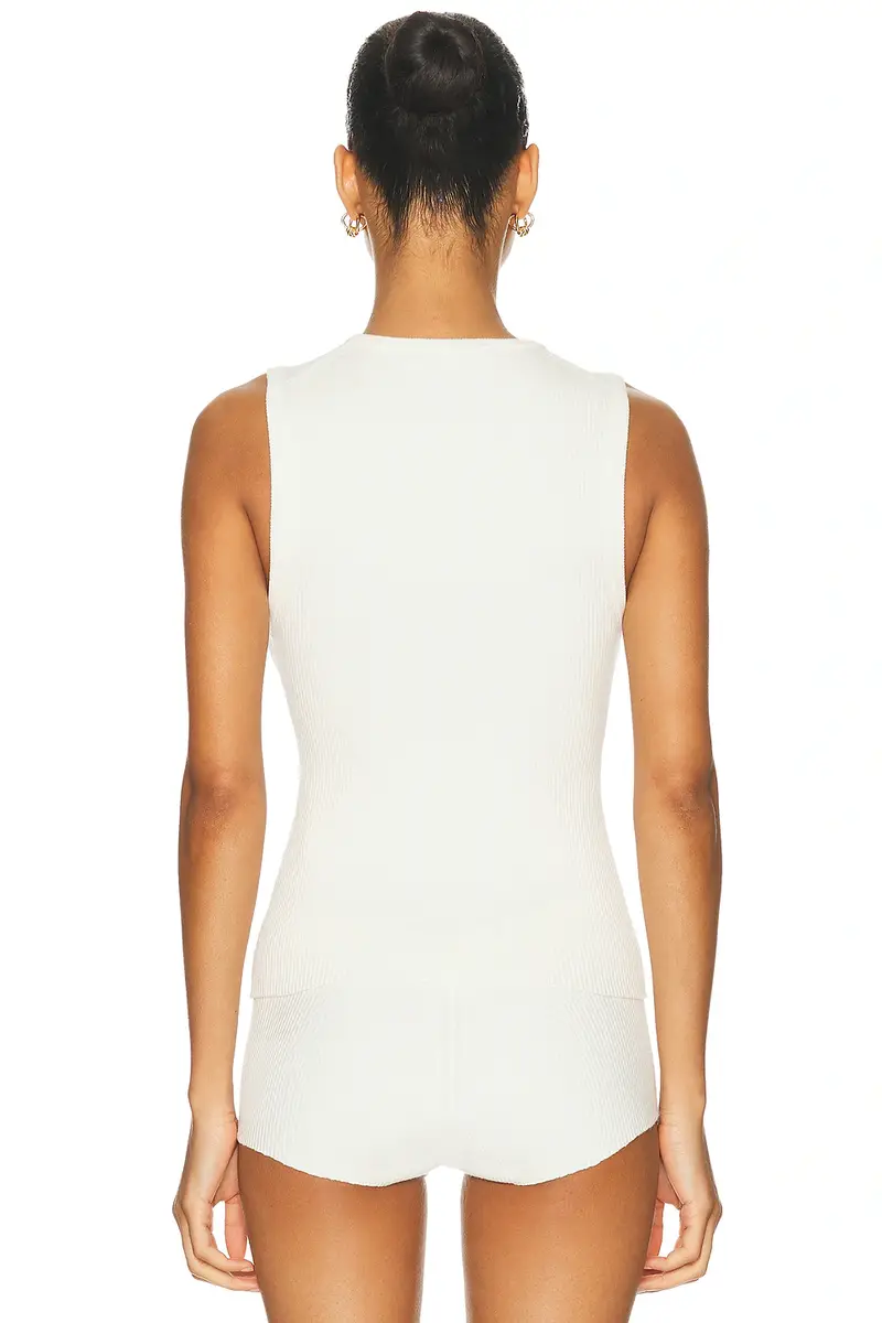 EAVES Susen Rib Knit V-neck Top | Thumbnail 3 EAVES Susen Rib Knit V-neck Top | Thumbnail 3