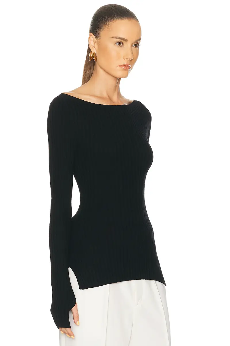 EAVES Nichole Rib Knit Long Sleeve | Thumbnail 2 EAVES Nichole Rib Knit Long Sleeve | Thumbnail 2