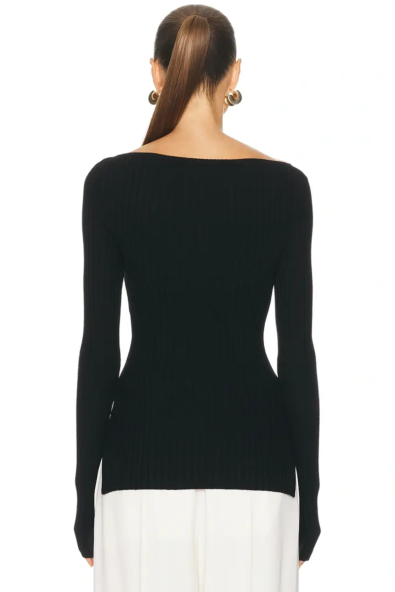EAVES Nichole Rib Knit Long Sleeve | Thumbnail 3 EAVES Nichole Rib Knit Long Sleeve | Thumbnail 3