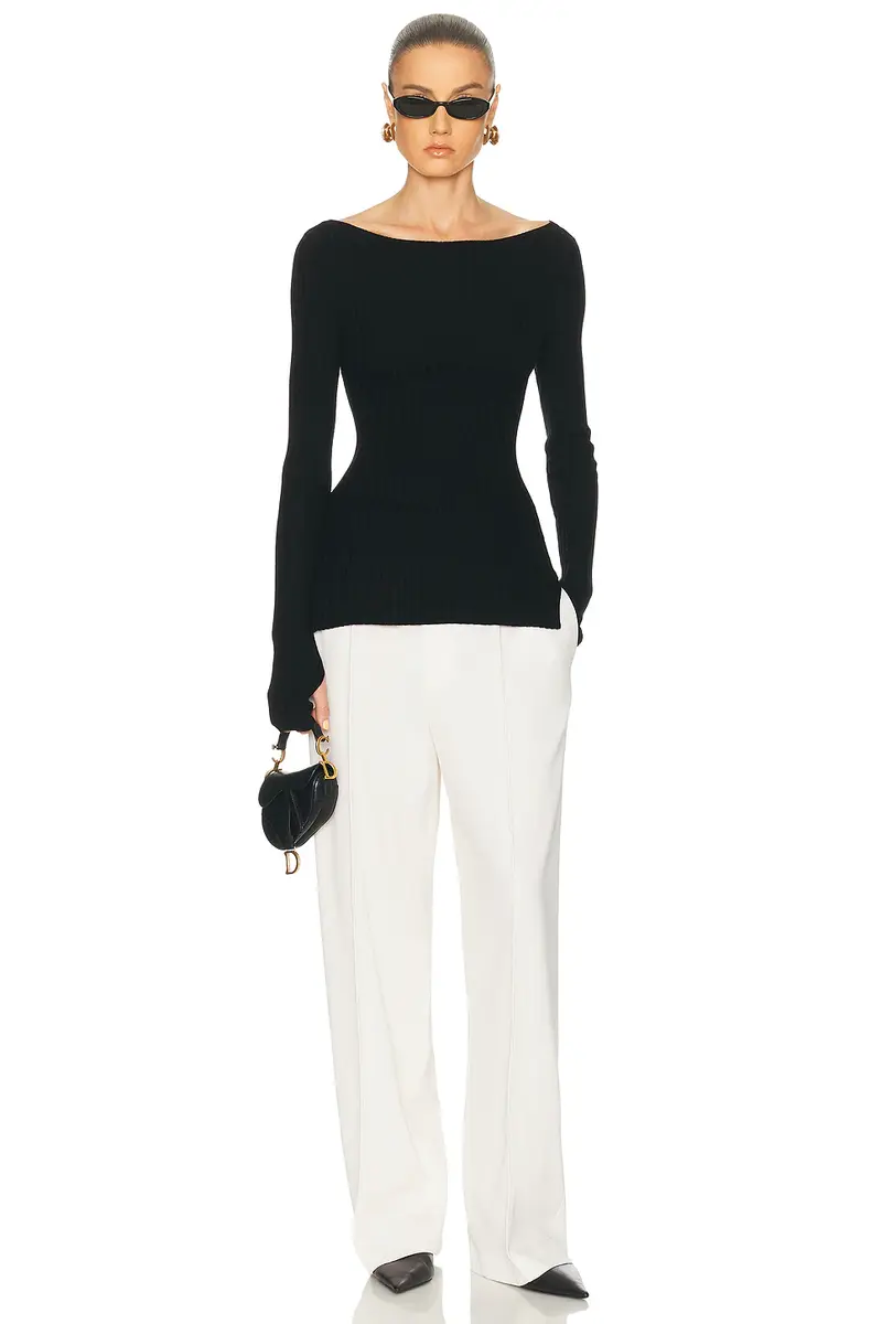 EAVES Nichole Rib Knit Long Sleeve | Thumbnail 4 EAVES Nichole Rib Knit Long Sleeve | Thumbnail 4