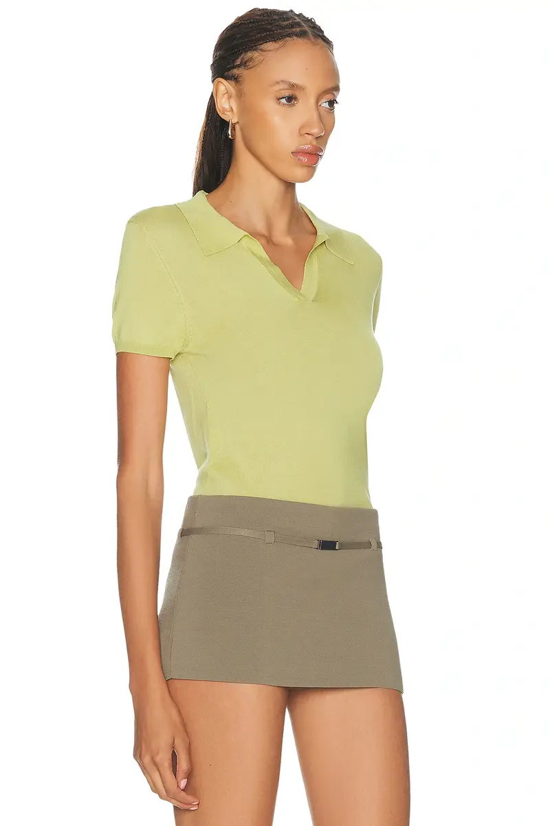 EAVES Emaw Knit Polo | Thumbnail 2 EAVES Emaw Knit Polo | Thumbnail 2