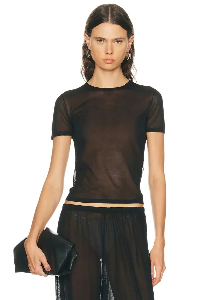 EAVES Wrenley Knit Tee | Image 1 EAVES Wrenley Knit Tee | Image 1