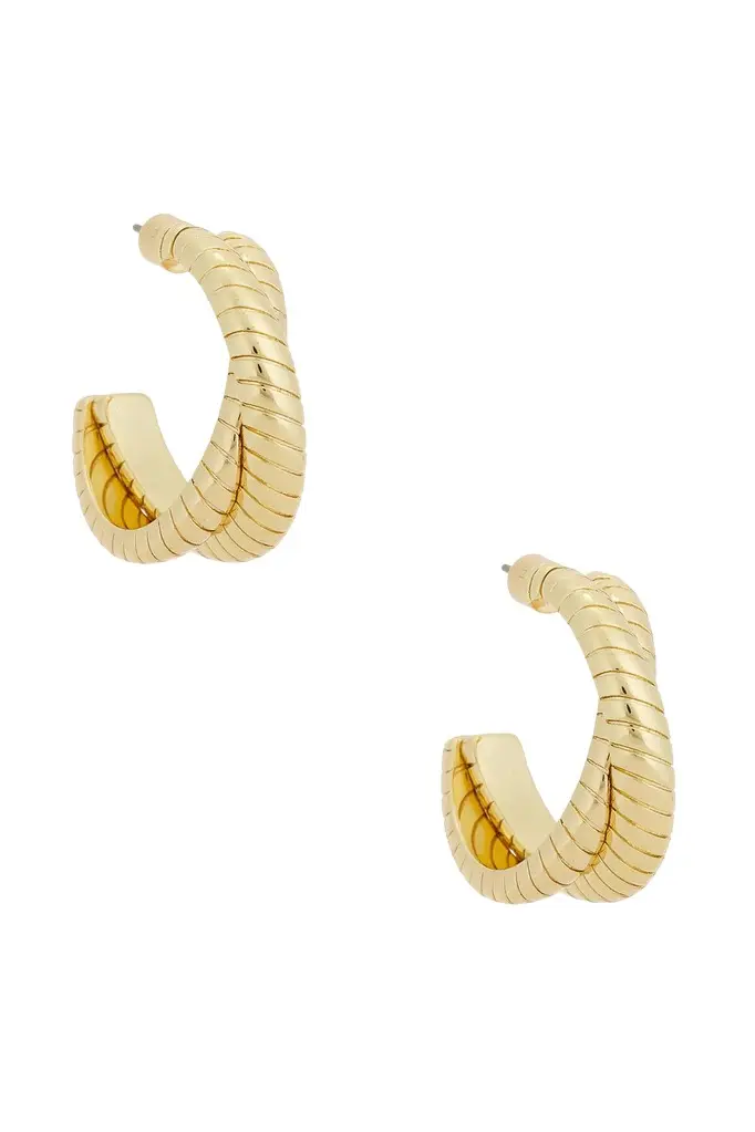 Roxanne Assoulin Double Cobra Hoop Earrings