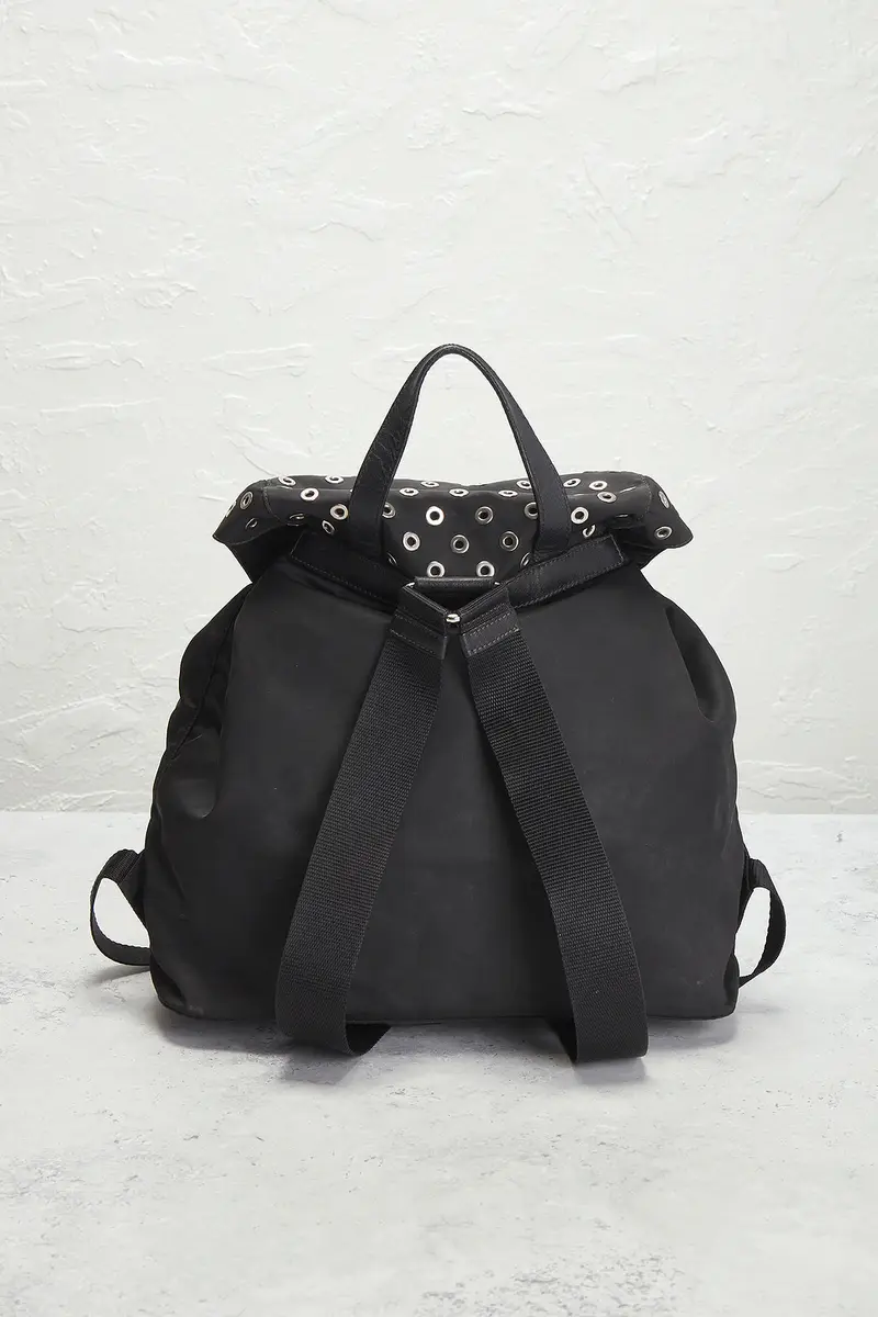 Prada Prada Grommet Embellished Tessuto Backpack | Thumbnail 3