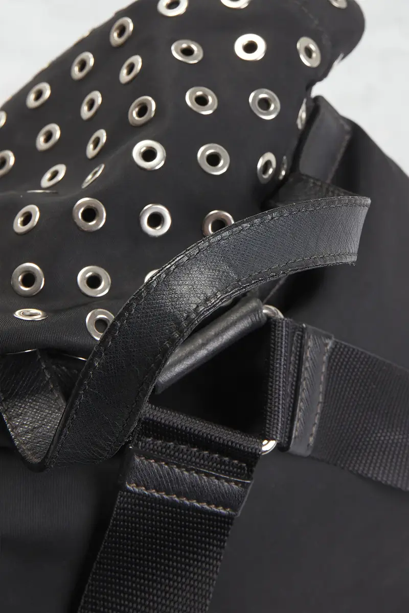 Prada Prada Grommet Embellished Tessuto Backpack | Thumbnail 10