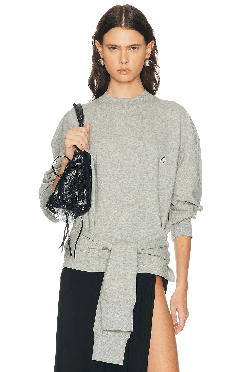 The Attico Fleece Tie Sweatshirt