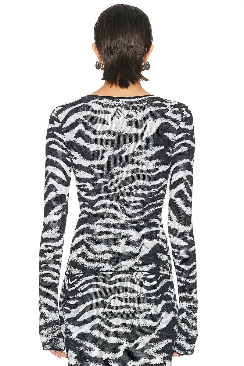 The Attico Zebra Cardigan | Thumbnail 4