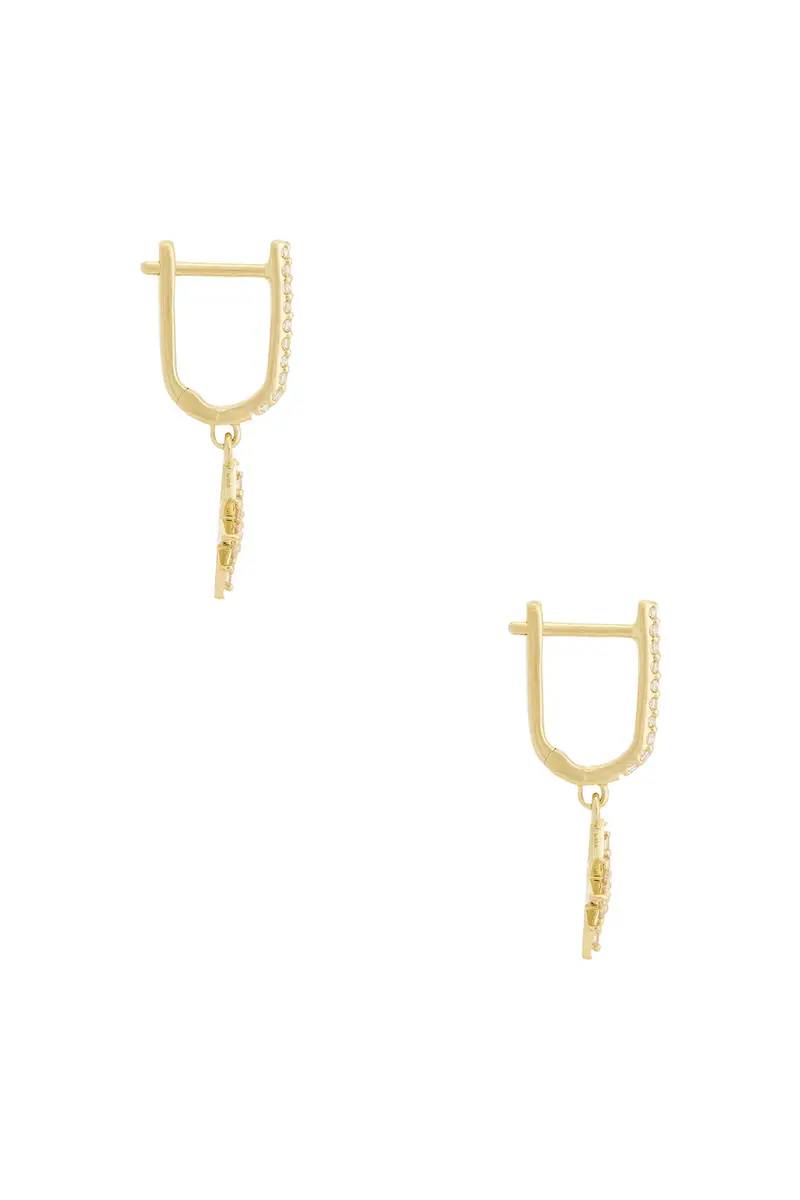 STONE AND STRAND Northern Star Pave Huggie Earrings | Thumbnail 3 STONE AND STRAND Northern Star Pave Huggie Earrings | Thumbnail 3