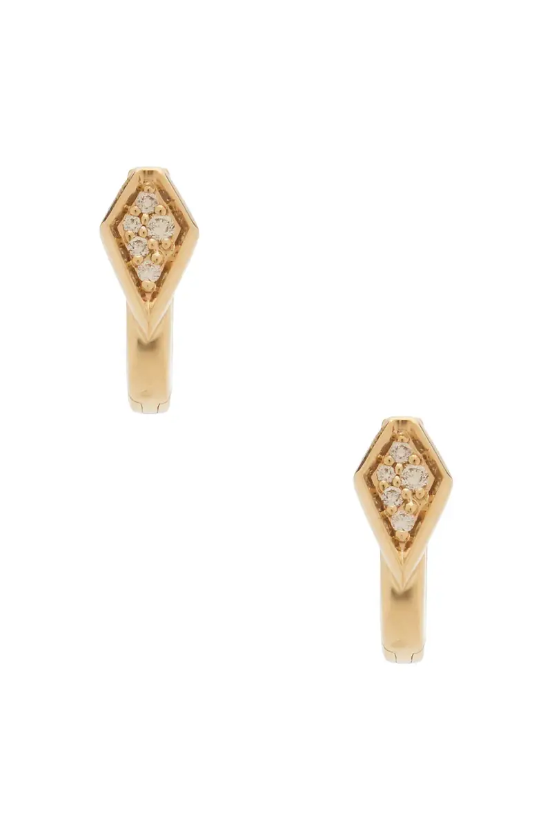 STONE AND STRAND Pave Knife Edge Kite Huggie Earrings | Thumbnail 4 STONE AND STRAND Pave Knife Edge Kite Huggie Earrings | Thumbnail 4