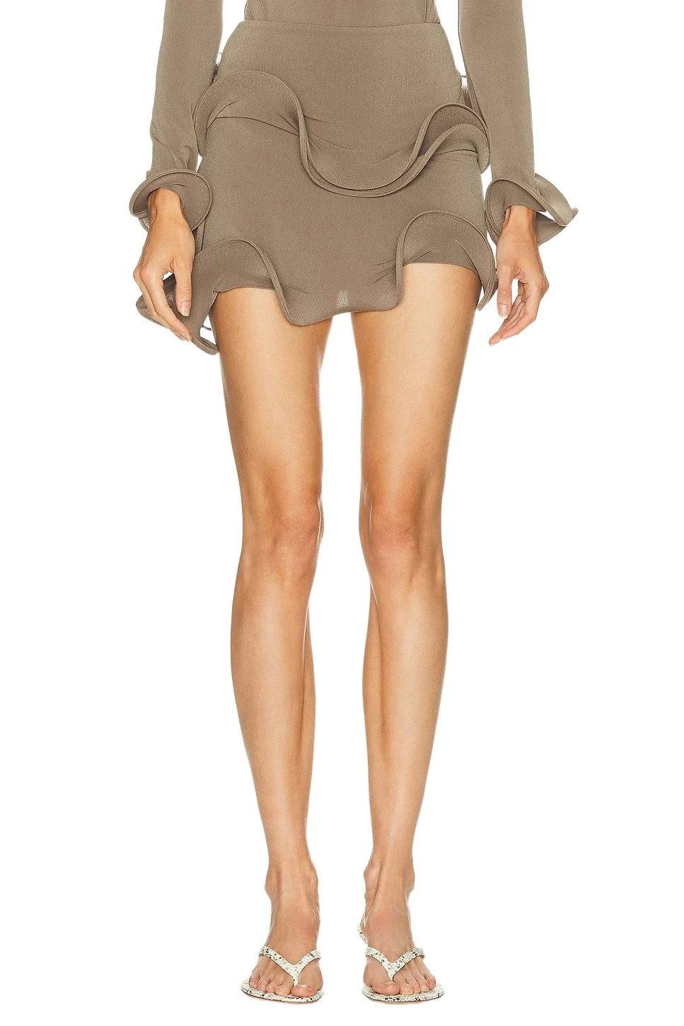 Wave Hem Bamboo Skirt Wave Hem Bamboo Skirt