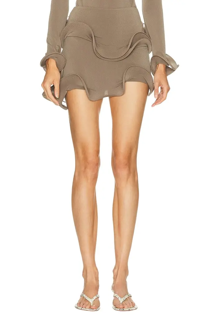 Sid Neigum Wave Hem Bamboo Skirt