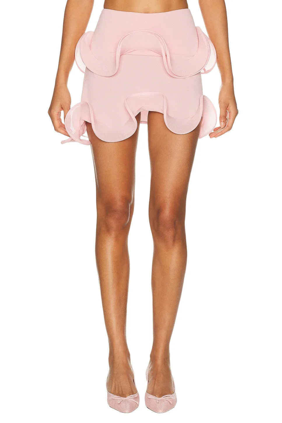 Wave Hem Bamboo Mini Skirt Wave Hem Bamboo Mini Skirt