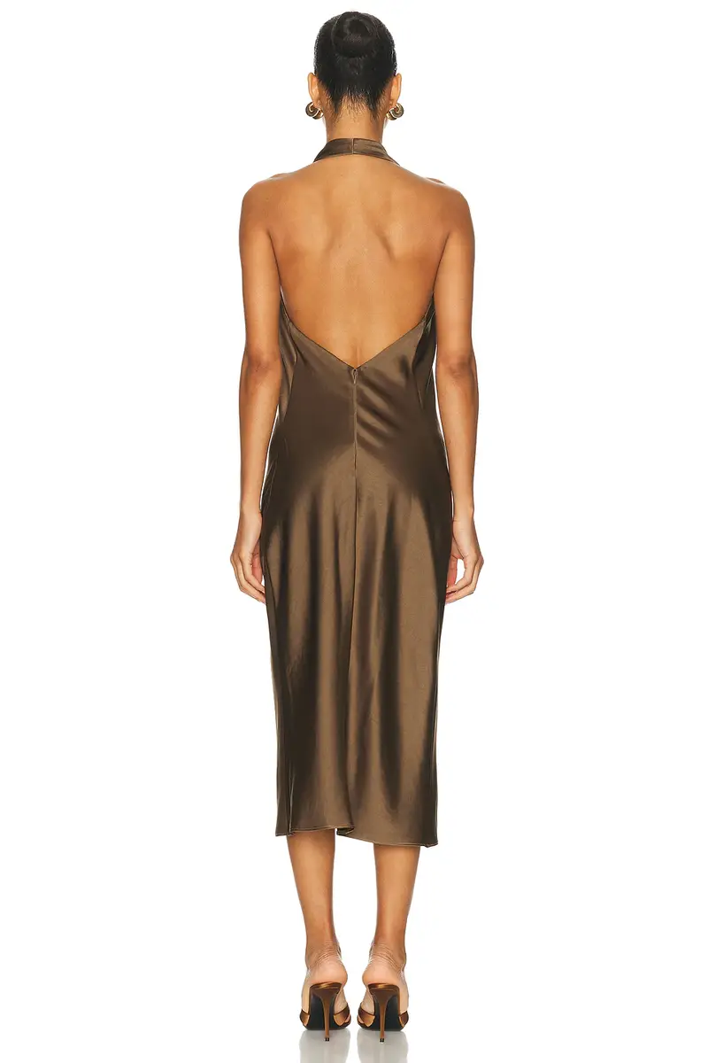 ALEJANDRA ALONSO ROJAS Draped Halter Dress | Thumbnail 3 ALEJANDRA ALONSO ROJAS Draped Halter Dress | Thumbnail 3