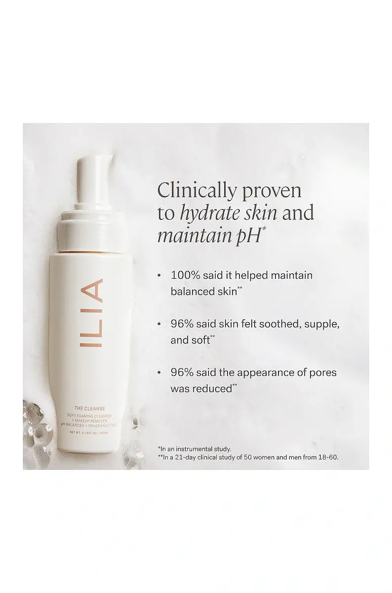 ILIA The Cleanse Soft Foaming Cleanser + Makeup Remover | Thumbnail 7 ILIA The Cleanse Soft Foaming Cleanser + Makeup Remover | Thumbnail 7