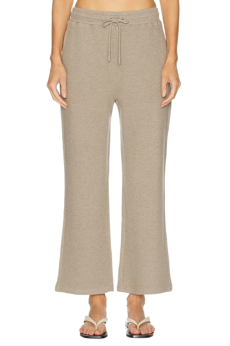 Waffle Knit Cropped Track Pant Waffle Knit Cropped Track Pant