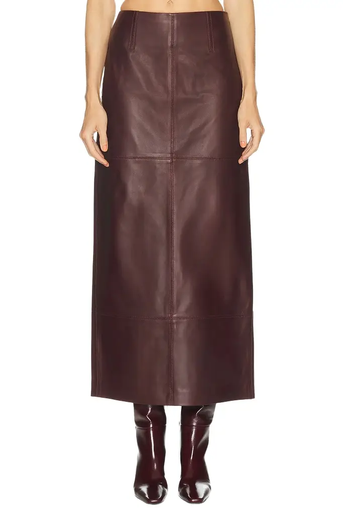 SRG Mango Leather Skirt