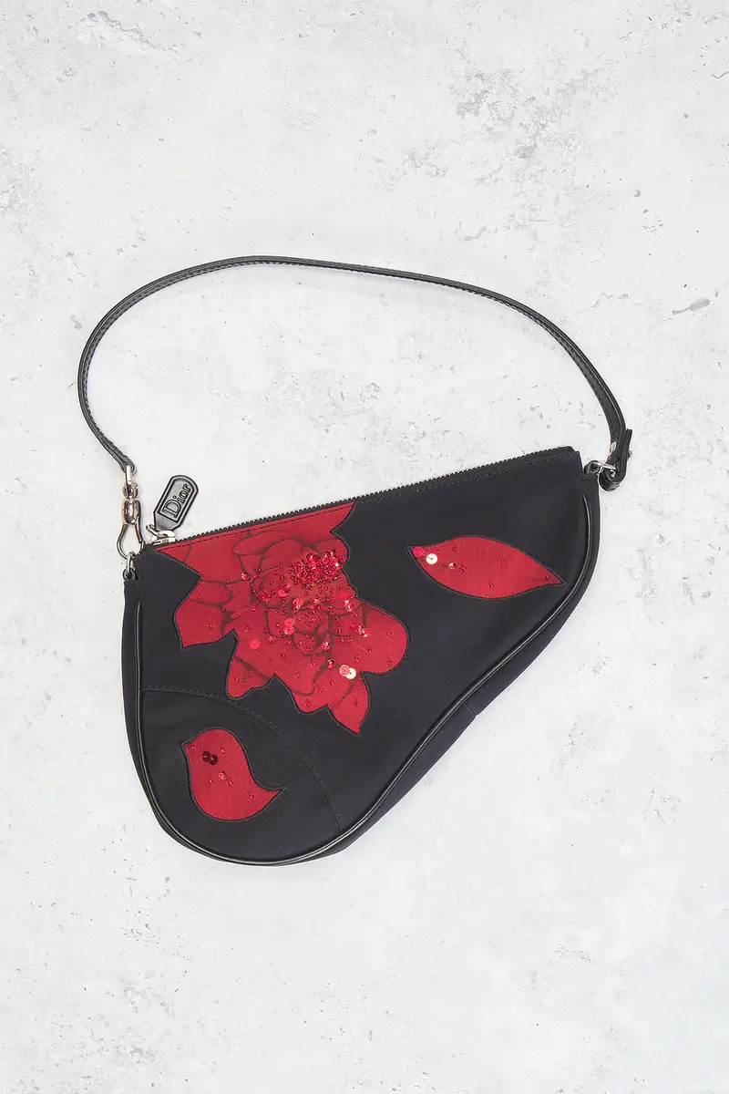 Dior Dior Satin Embroidered Limited Edition Mini Saddle Bag | Thumbnail 2 Dior Dior Satin Embroidered Limited Edition Mini Saddle Bag | Thumbnail 2