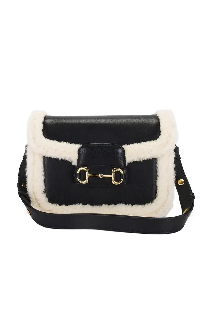 Gucci Gucci Shearling Horsebit 1955 Shoulder Bag