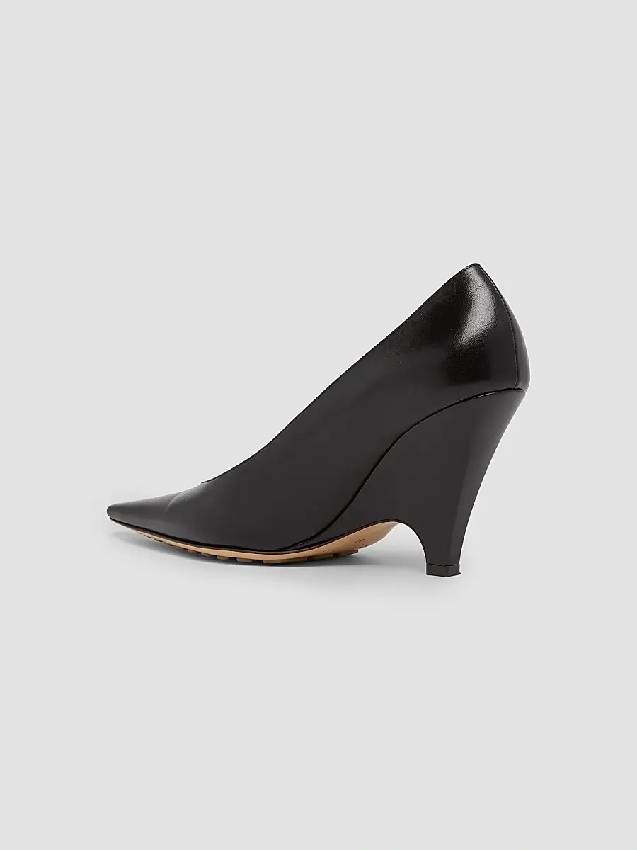 Bottega Veneta Women's Scaletta 90MM Leather Wedge Pumps | Thumbnail 4 Bottega Veneta Women's Scaletta 90MM Leather Wedge Pumps | Thumbnail 4