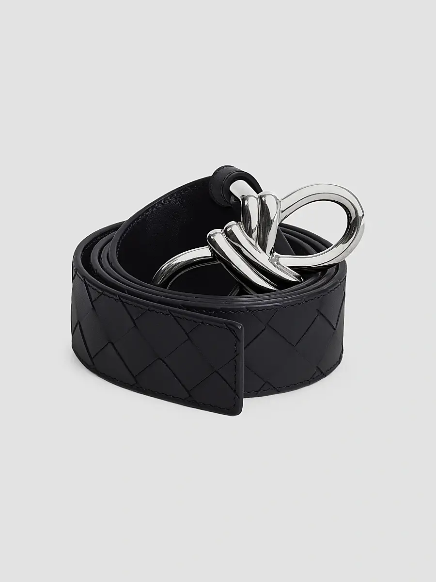 Bottega Veneta Men's Andiamo Knot-Belt Leather Belt | Thumbnail 3 Bottega Veneta Men's Andiamo Knot-Belt Leather Belt | Thumbnail 3