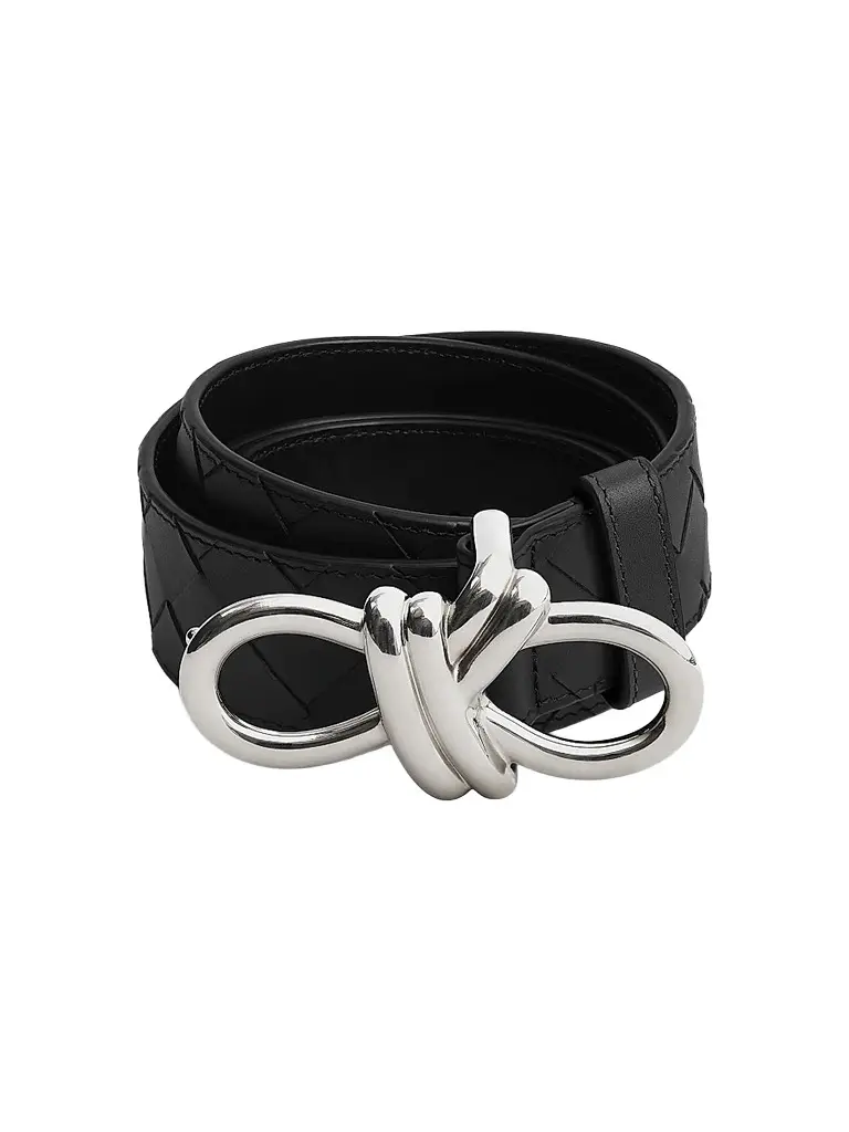 Bottega Veneta Men's Andiamo Knot-Belt Leather Belt | Image 1 Bottega Veneta Men's Andiamo Knot-Belt Leather Belt | Image 1
