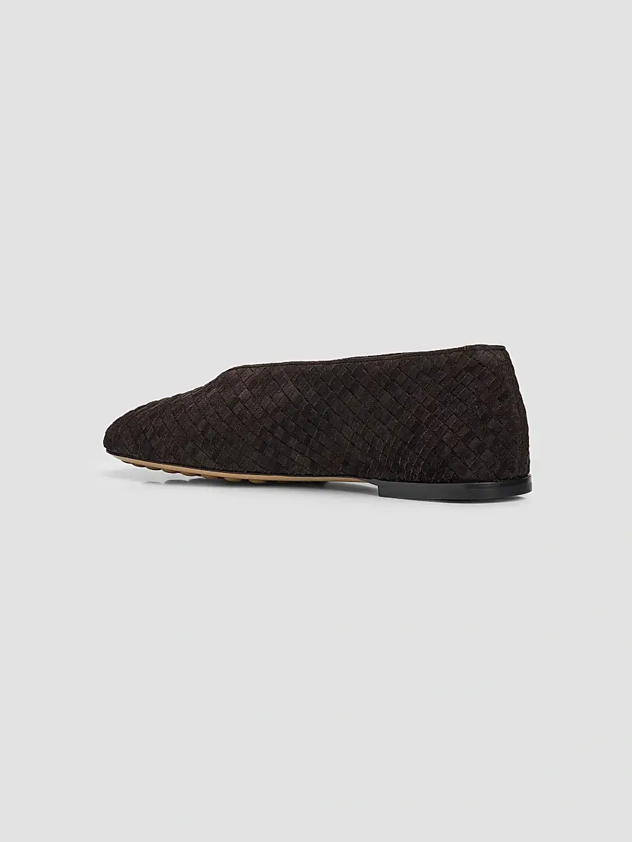 Bottega Veneta Women's Rosa Intrecciato Suede Ballet Flats | Thumbnail 4 Bottega Veneta Women's Rosa Intrecciato Suede Ballet Flats | Thumbnail 4