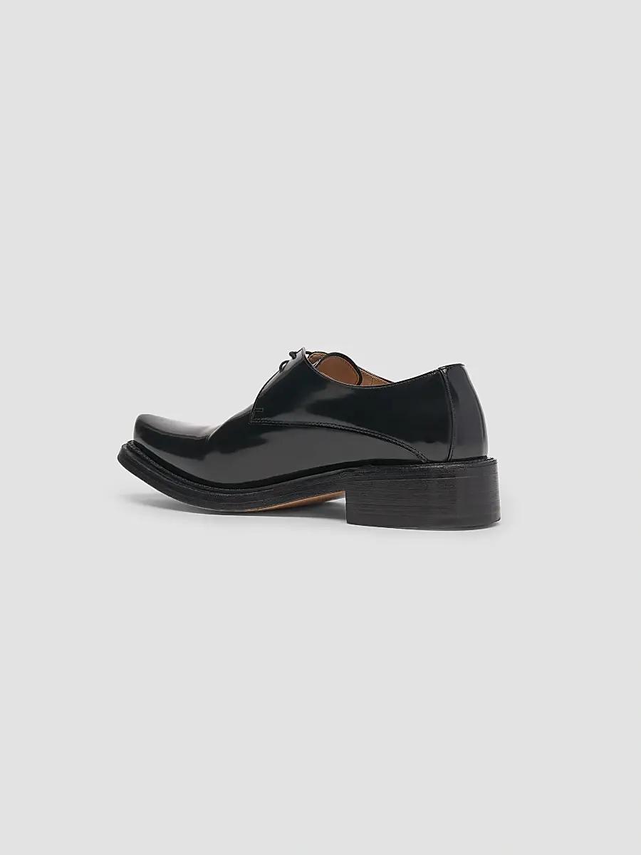 Bottega Veneta Women's Glaston Lace-Up Patent Leather Derbys | Thumbnail 2 Bottega Veneta Women's Glaston Lace-Up Patent Leather Derbys | Thumbnail 2