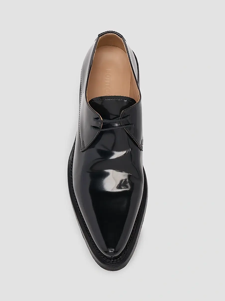 Bottega Veneta Women's Glaston Lace-Up Patent Leather Derbys | Thumbnail 3 Bottega Veneta Women's Glaston Lace-Up Patent Leather Derbys | Thumbnail 3