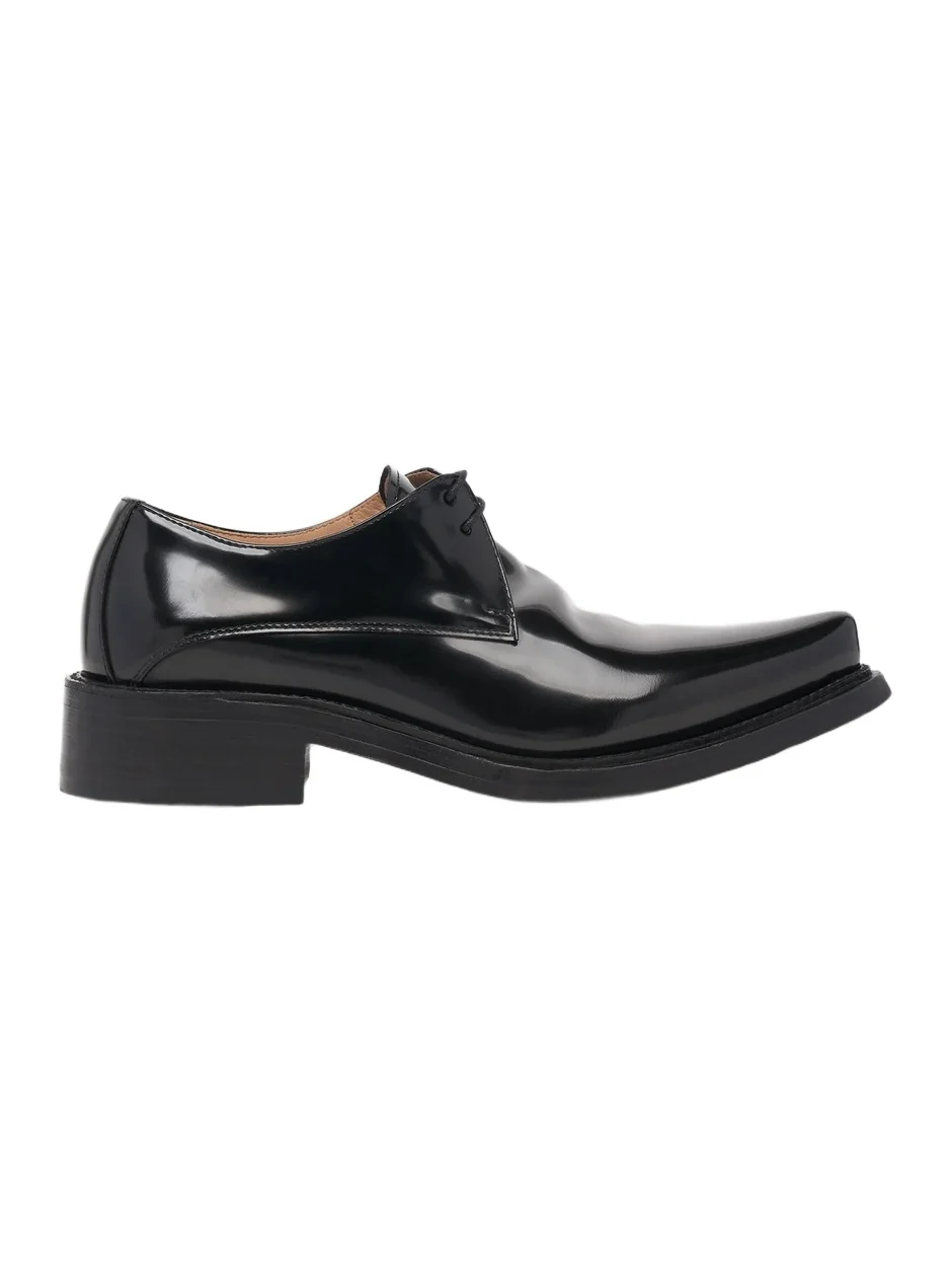 Bottega Veneta Women's Glaston Lace-Up Patent Leather Derbys | Thumbnail 1 Bottega Veneta Women's Glaston Lace-Up Patent Leather Derbys | Thumbnail 1