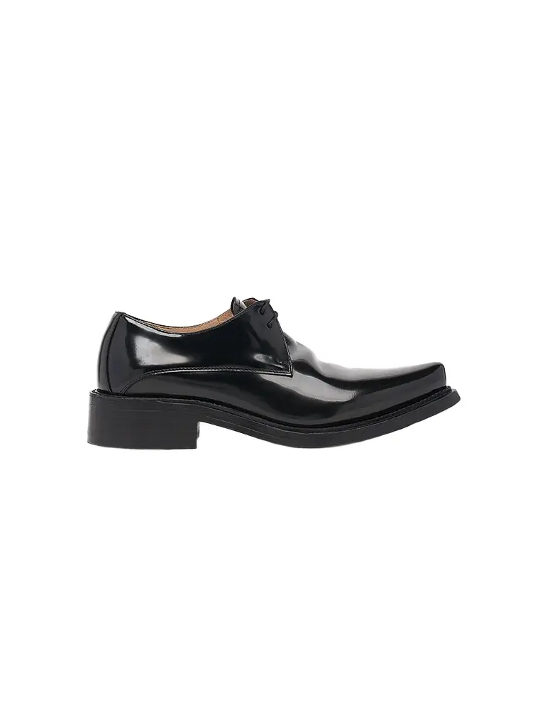 Bottega Veneta Women's Glaston Lace-Up Patent Leather Derbys