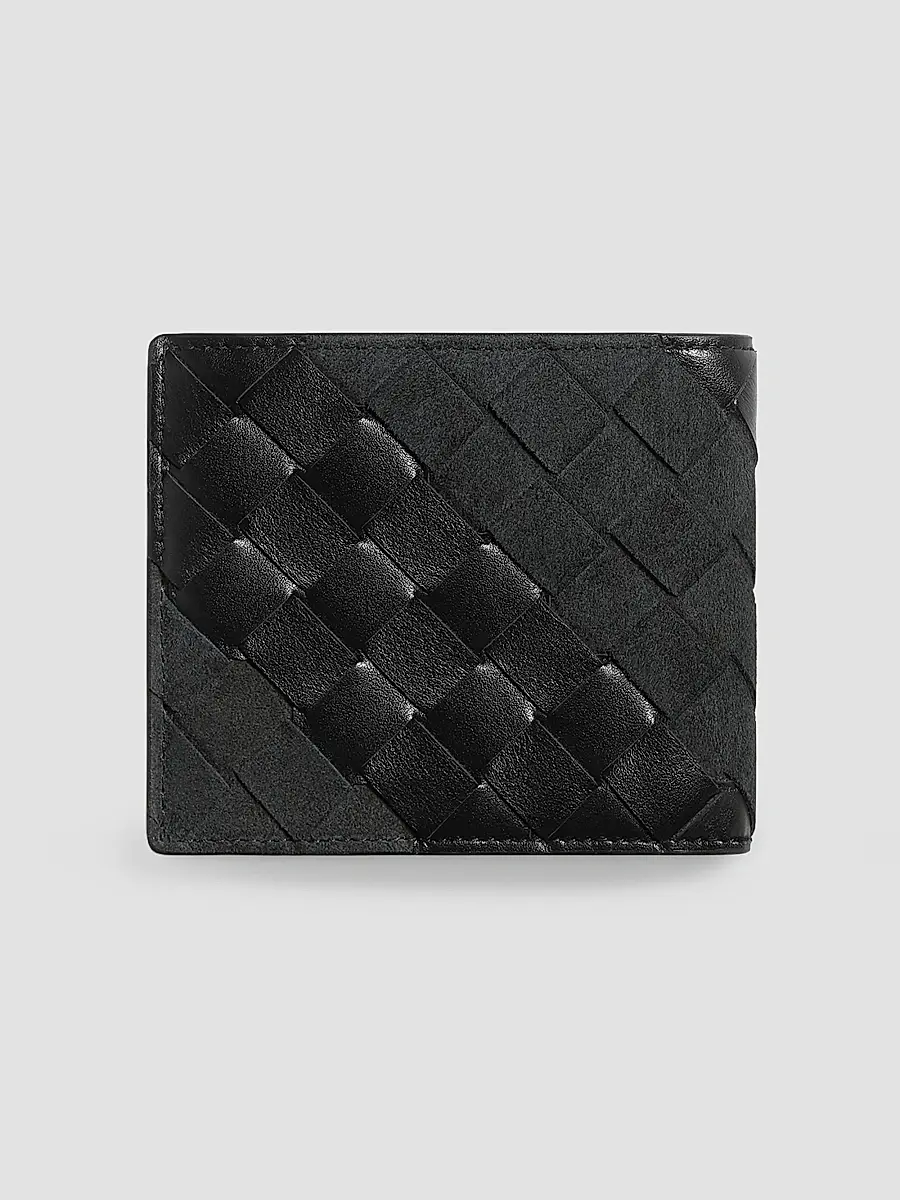 Bottega Veneta Men's Intrecciato Leather & Suede Bifold Wallet | Thumbnail 3 Bottega Veneta Men's Intrecciato Leather & Suede Bifold Wallet | Thumbnail 3