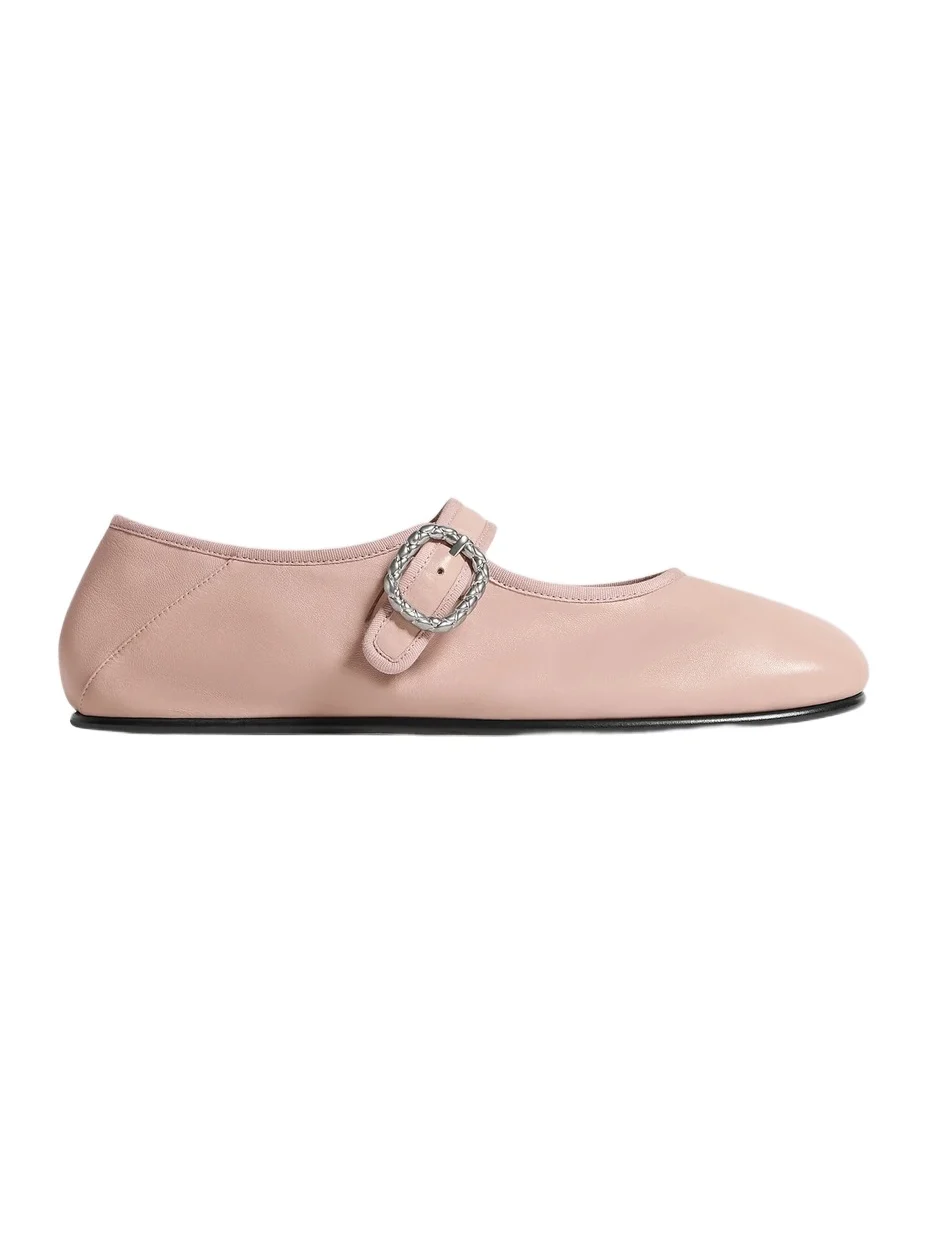 Bottega Veneta Women's Veneziana Nappa Leather Ballerina Flats