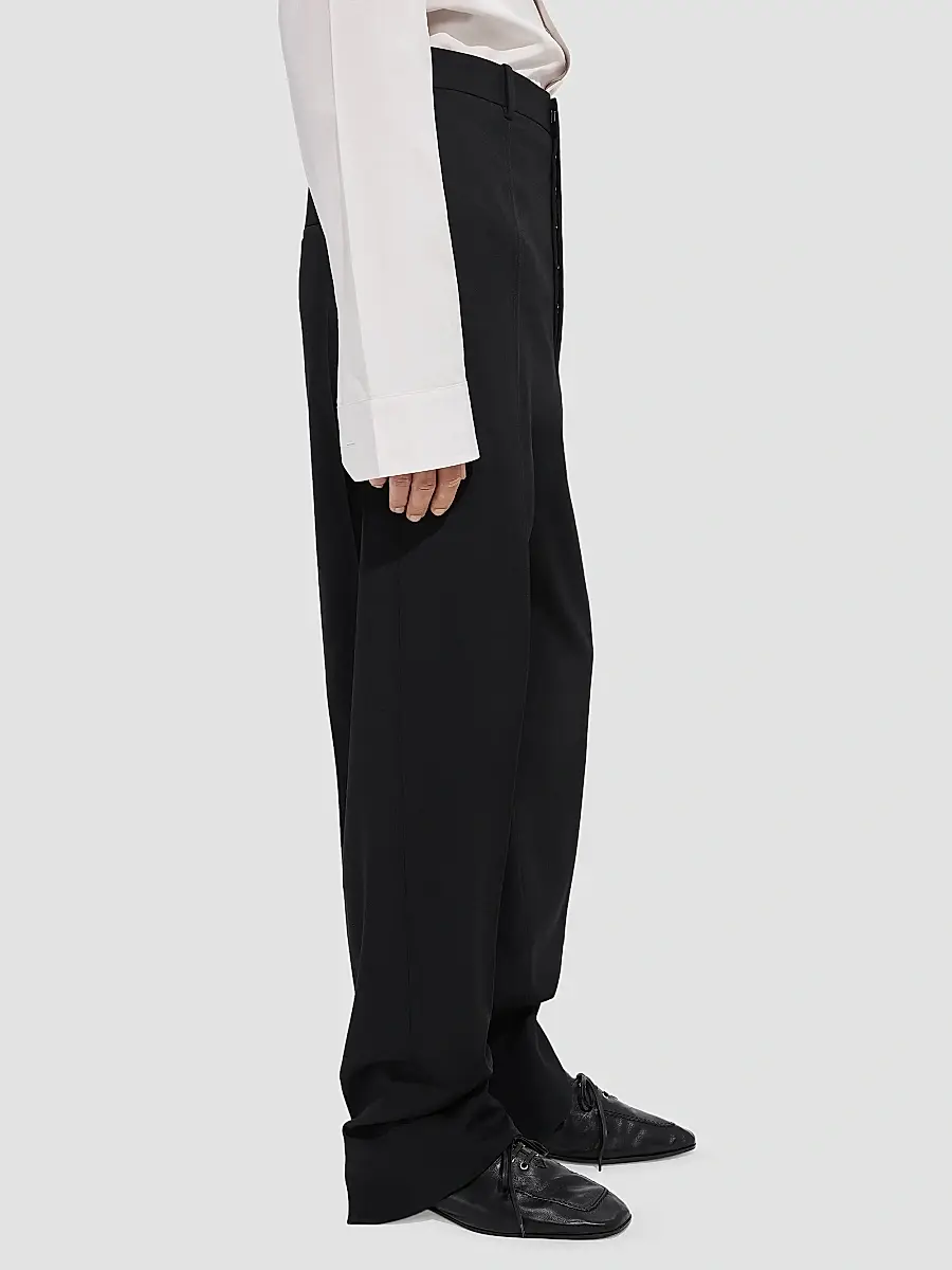 Bottega Veneta Men's Split-Back Wool Grain de Poudre Trousers | Thumbnail 4 Bottega Veneta Men's Split-Back Wool Grain de Poudre Trousers | Thumbnail 4