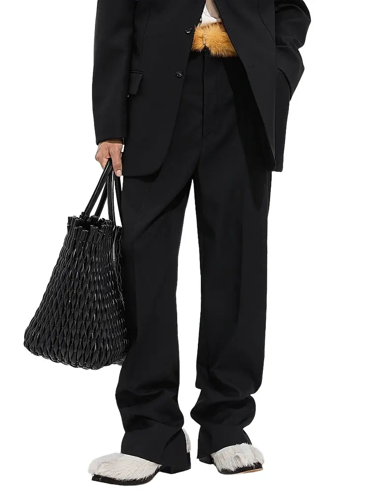 Bottega Veneta Men's Light Wool Grain de Poudre Trousers | Image 1 Bottega Veneta Men's Light Wool Grain de Poudre Trousers | Image 1