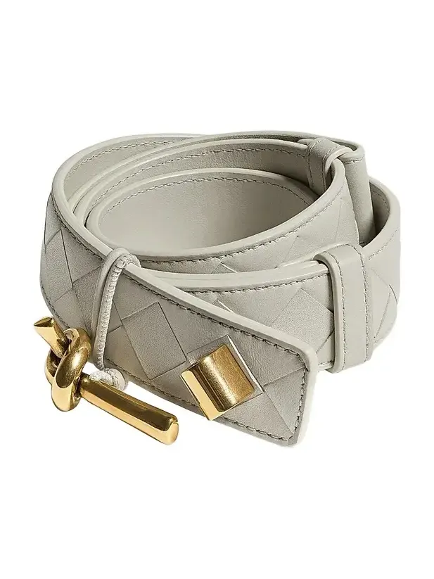 Women's Knot-Buckle Intrecciato Nappa Leather Belt Women's Knot-Buckle Intrecciato Nappa Leather Belt