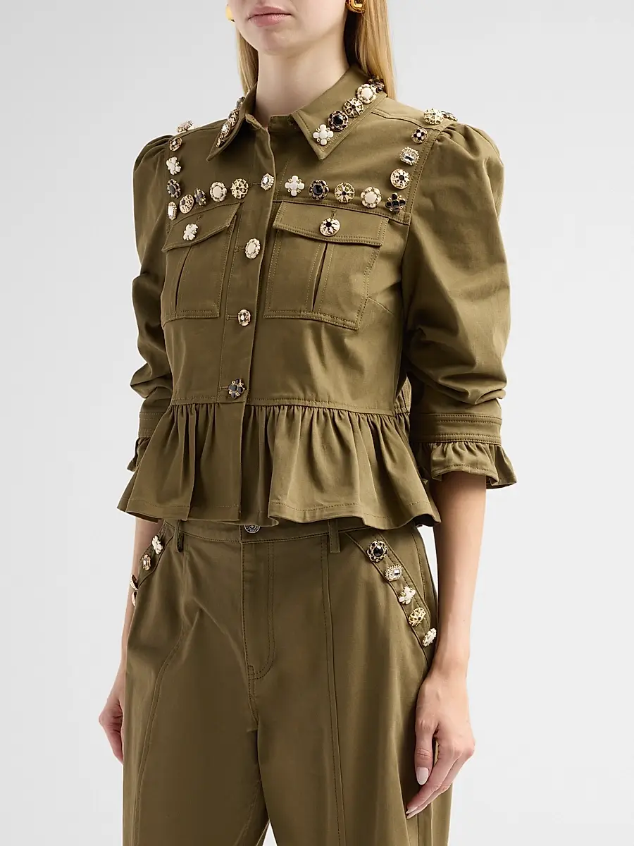Cinq à Sept Women's Mixed Buttons Delanie Jacket | Thumbnail 4 Cinq à Sept Women's Mixed Buttons Delanie Jacket | Thumbnail 4
