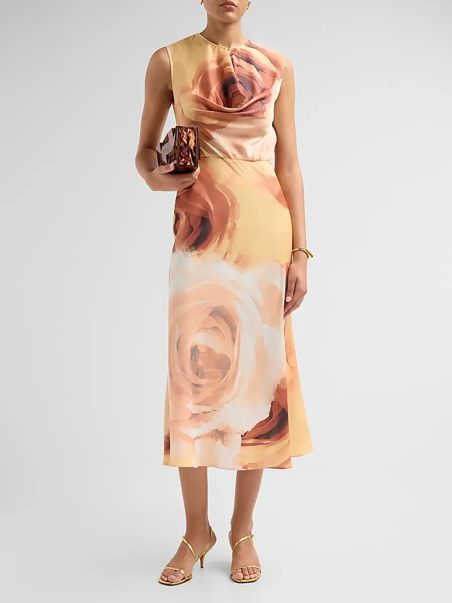 Misa Los Angeles Women's Maha Desert Rose Midi Dress | Thumbnail 2