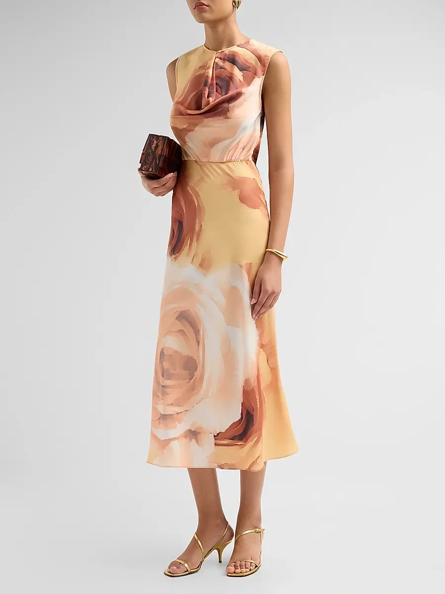 Misa Los Angeles Women's Maha Desert Rose Midi Dress | Thumbnail 4