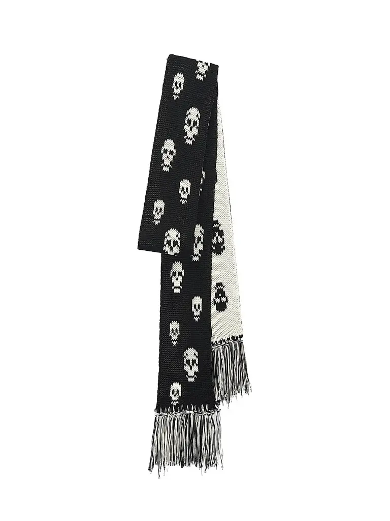 Alexander McQueen Women's Skull Knit Cotton Tricot Scarf