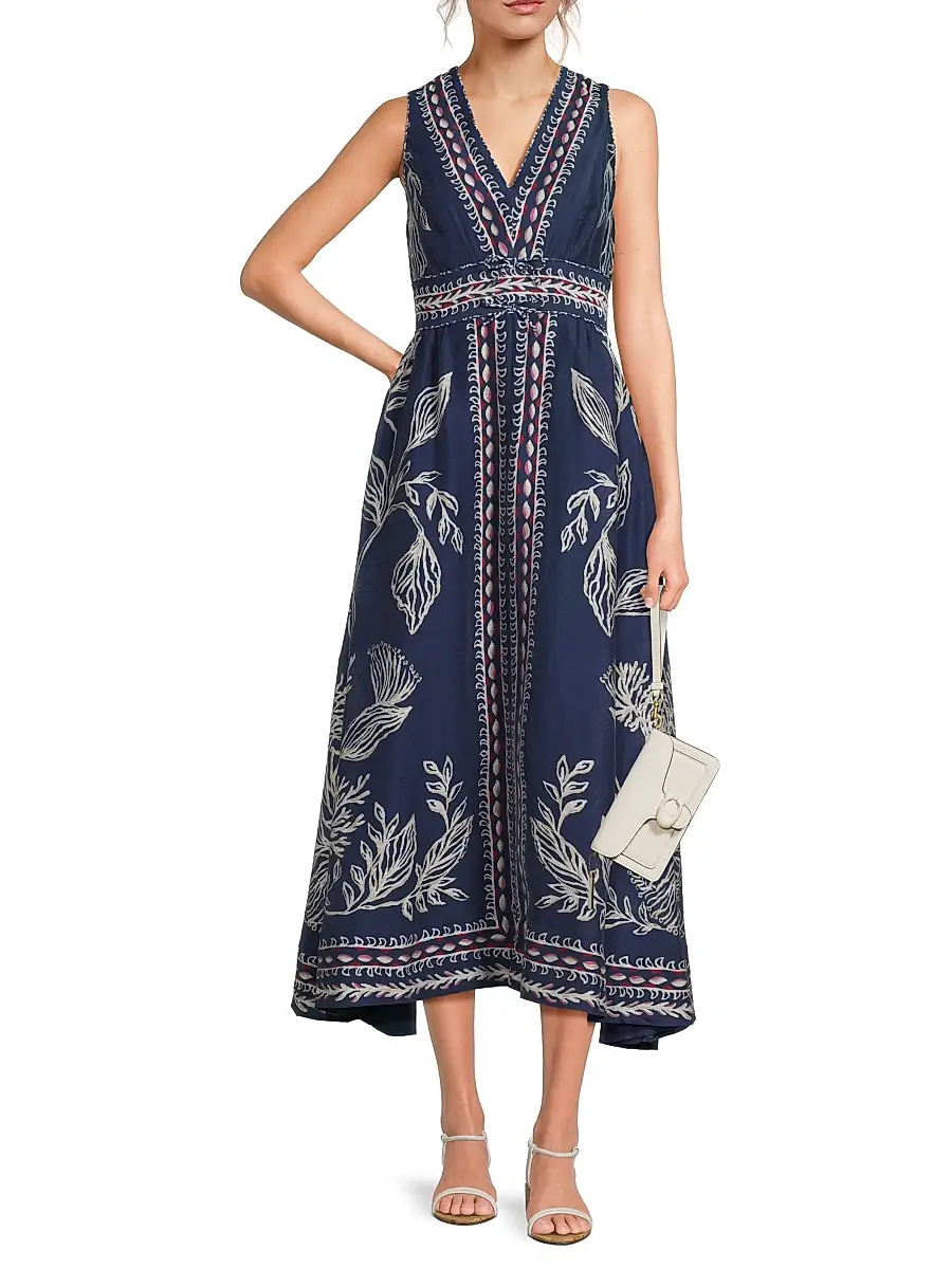 Lilly Pulitzer Women's Daniella Leafy Midi-Dress | Thumbnail 2 Lilly Pulitzer Women's Daniella Leafy Midi-Dress | Thumbnail 2