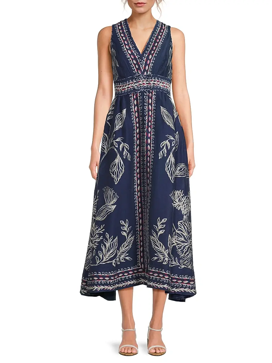 Lilly Pulitzer Women's Daniella Leafy Midi-Dress | Thumbnail 3 Lilly Pulitzer Women's Daniella Leafy Midi-Dress | Thumbnail 3