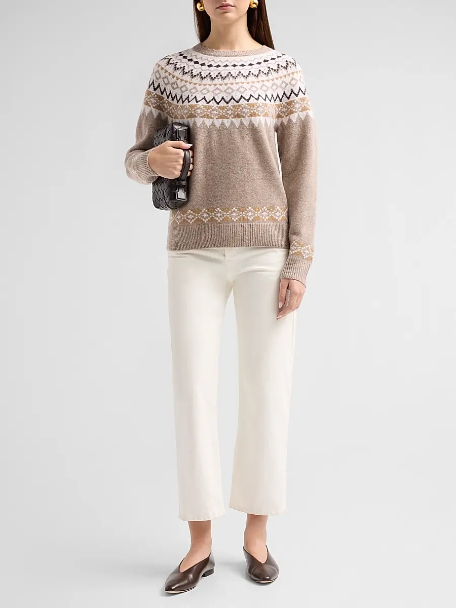 Saks Fifth Avenue Women's Fair-Isle-Inspired Cashmere Sweater | Thumbnail 2 Saks Fifth Avenue Women's Fair-Isle-Inspired Cashmere Sweater | Thumbnail 2