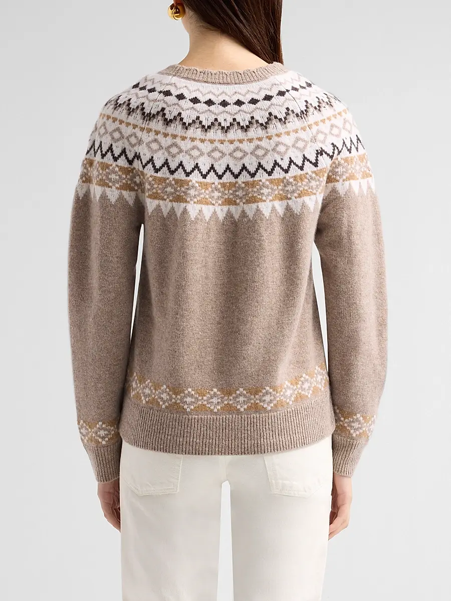 Saks Fifth Avenue Women's Fair-Isle-Inspired Cashmere Sweater | Thumbnail 3 Saks Fifth Avenue Women's Fair-Isle-Inspired Cashmere Sweater | Thumbnail 3
