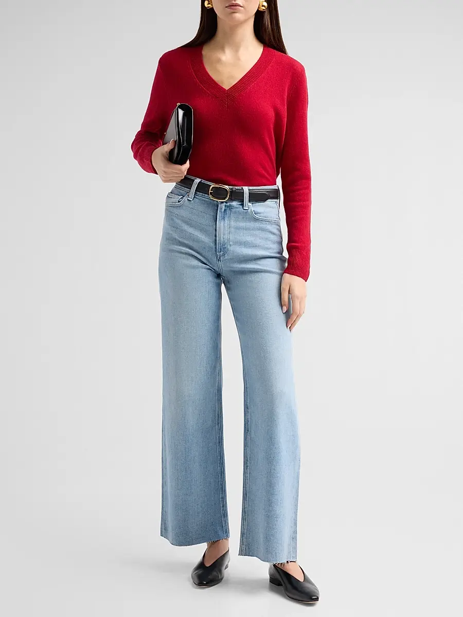 Saks Fifth Avenue Women's Cashmere V-Neck Sweater | Thumbnail 2 Saks Fifth Avenue Women's Cashmere V-Neck Sweater | Thumbnail 2