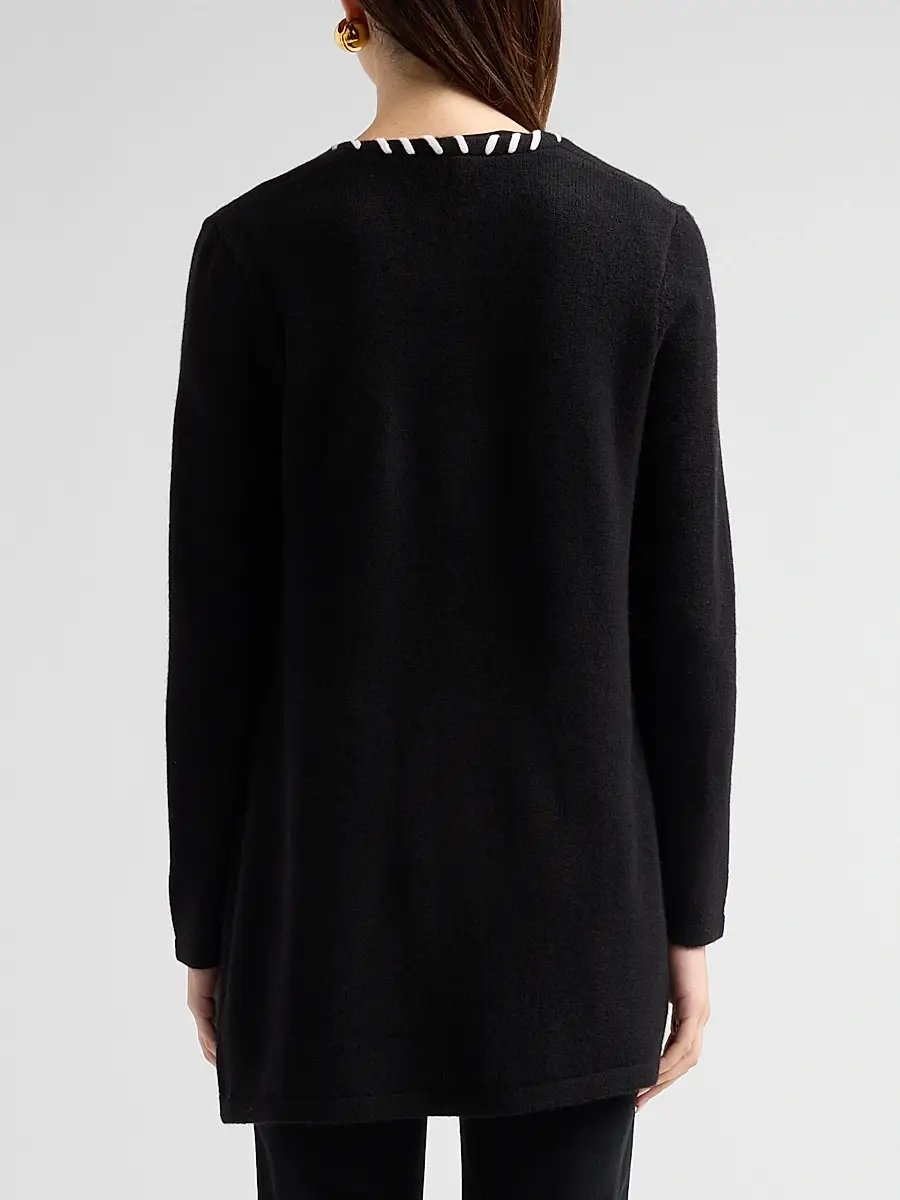 Saks Fifth Avenue Women's Whipstitch Cashmere Cardigan | Thumbnail 3 Saks Fifth Avenue Women's Whipstitch Cashmere Cardigan | Thumbnail 3