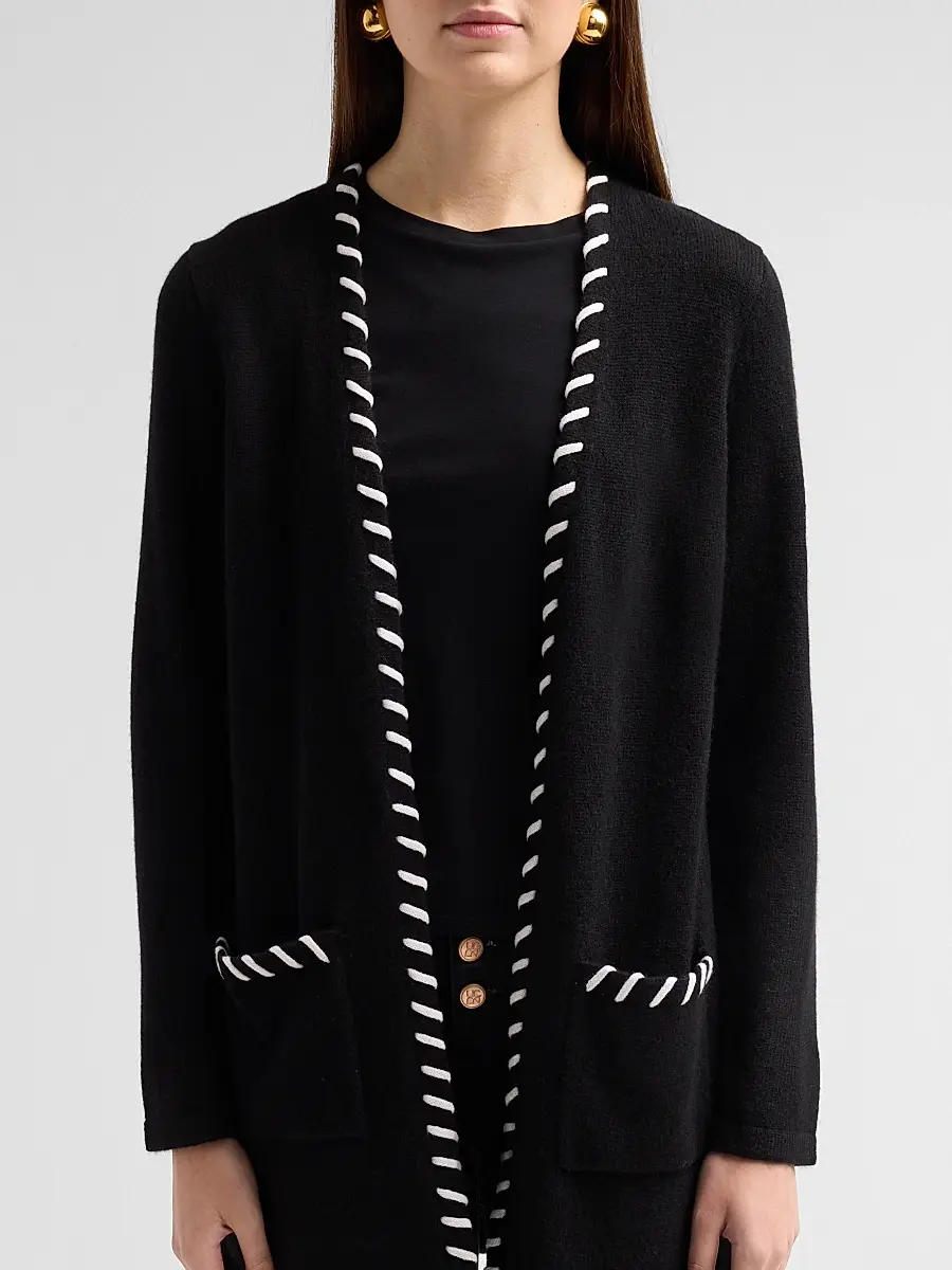 Saks Fifth Avenue Women's Whipstitch Cashmere Cardigan | Thumbnail 5 Saks Fifth Avenue Women's Whipstitch Cashmere Cardigan | Thumbnail 5