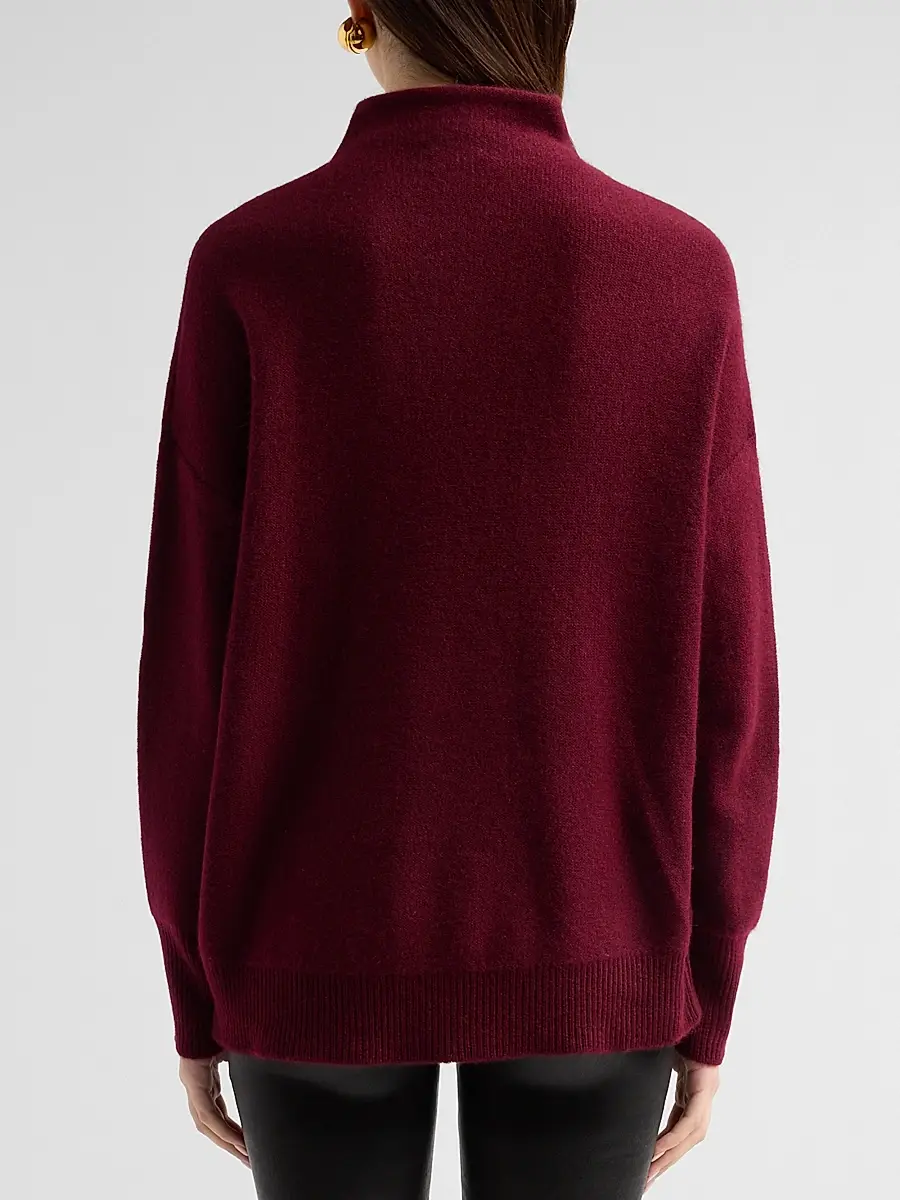 Saks Fifth Avenue Women's Cashmere Drop-Shoulder Turtleneck Sweater | Thumbnail 3 Saks Fifth Avenue Women's Cashmere Drop-Shoulder Turtleneck Sweater | Thumbnail 3
