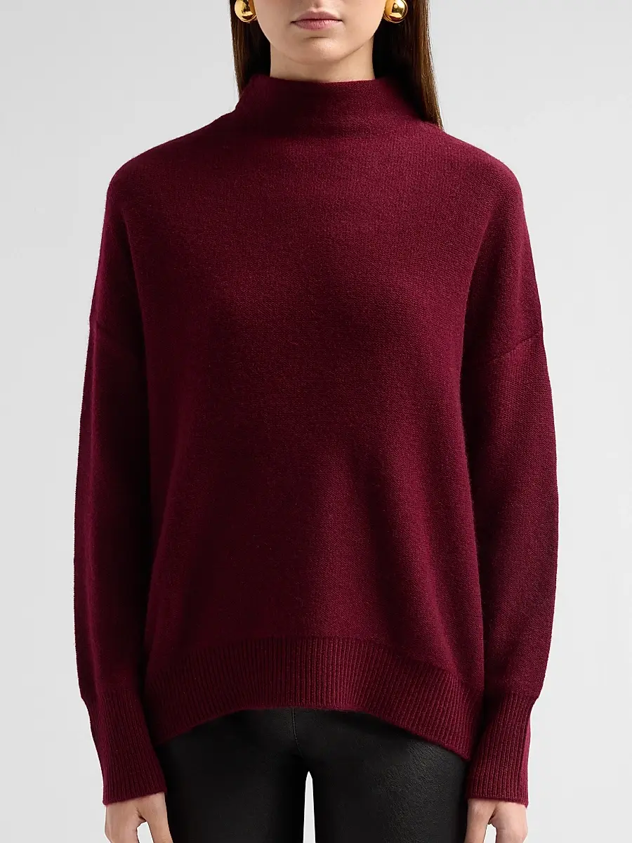 Saks Fifth Avenue Women's Cashmere Drop-Shoulder Turtleneck Sweater | Thumbnail 5 Saks Fifth Avenue Women's Cashmere Drop-Shoulder Turtleneck Sweater | Thumbnail 5